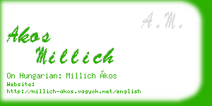 akos millich business card